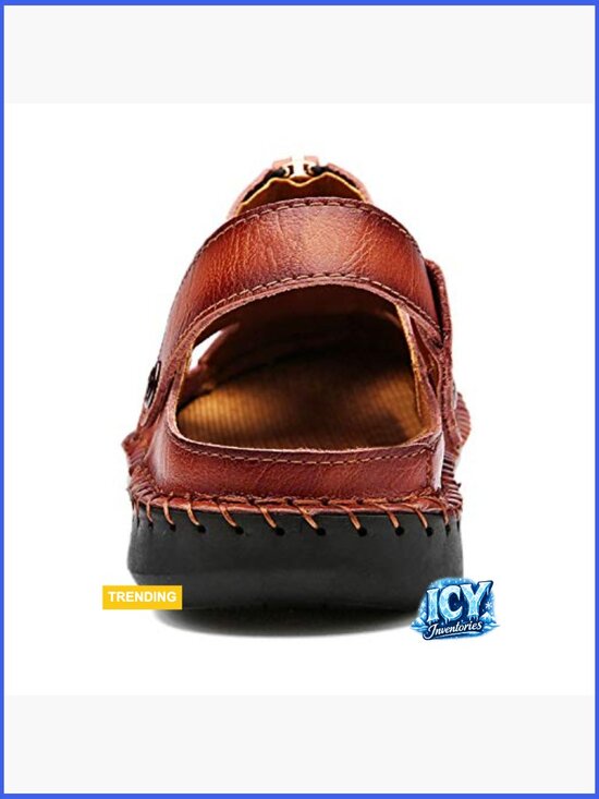 Men\'s Leather Closed Toe Fisherman Sandals Handmade Casual Beach main image 6